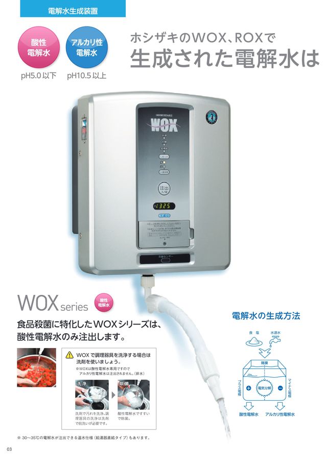 ホシザキ 電解水生成装置 WOX-40WX 除菌 飲食店 - その他